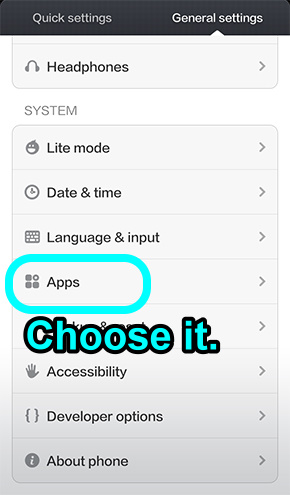 11 visit the setting page of your mobile and choose the folder of  APP