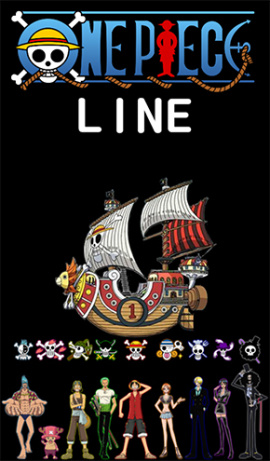 LINE theme for Android_Black ONE PIECE (1)