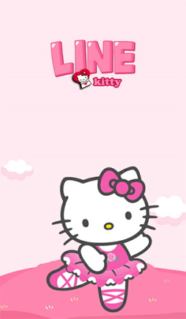 LINE theme for Android_Dancing Hello Kitty (1)