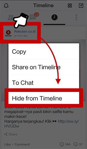 【LINE tips】Manage Time Hidden List , Notification & Privacy Settings_7