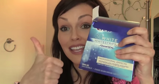 Teeth whitening with strips at home 1