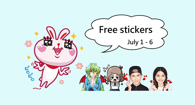 Free LINE Sticker_eheya rabbit