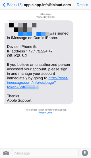 【Scam Alarm】Fake iMessage & iCloud May Hack Apple ID (1)