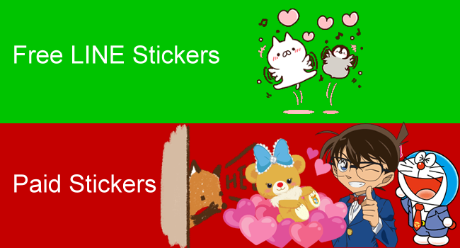 Free LINE sticker list of Hello Kitty, Doraemon, My Melody and Detective Conan